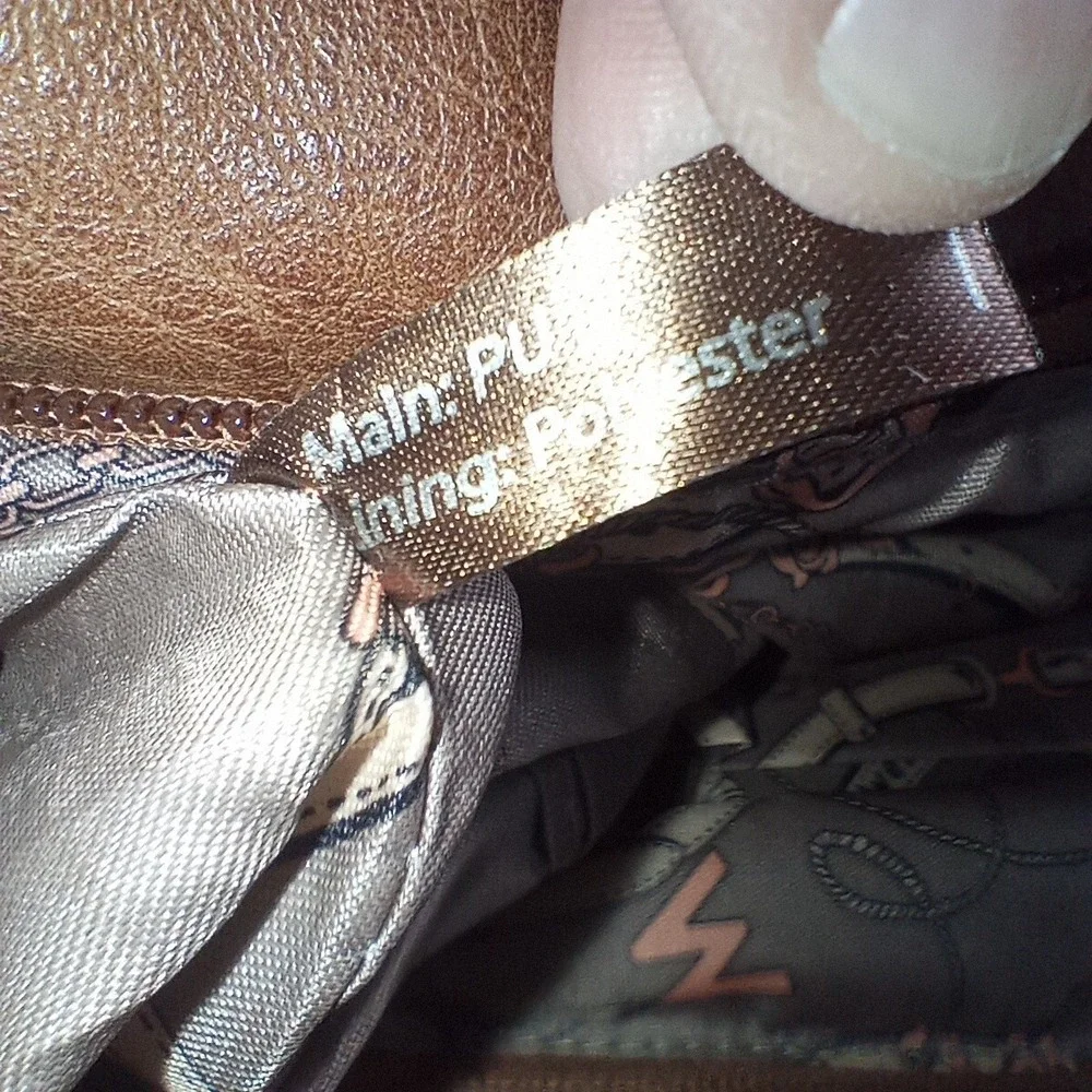 Montana West Brown‎ Two Tone Western Hobo Vegan Leather Tote Shoulder Bag Purse